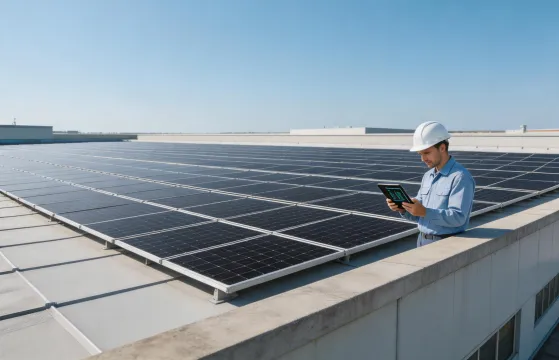 Commercial rooftop solar array