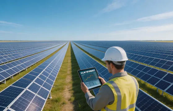 Utility scale solar field